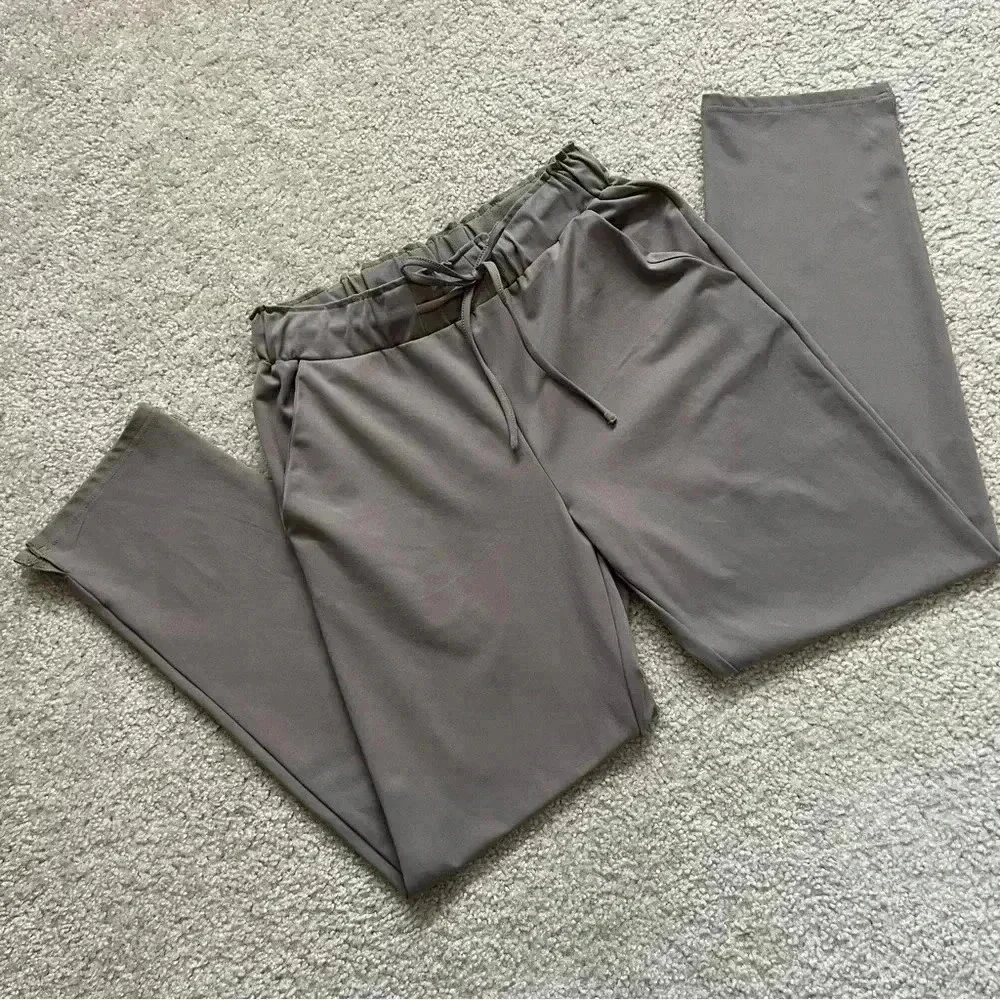 Joie Casual Pants High Rise Straight Boho Gray Women Sz Medium Drawstring $180